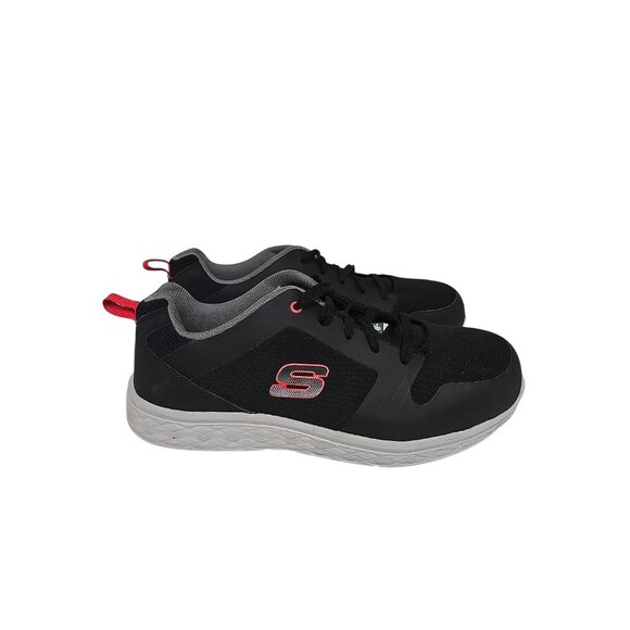 Skechers Men's 99992002 Aluminum Toe Steel Plate Safety Shoes Black/Red Size 12M - Picture 2 of 8